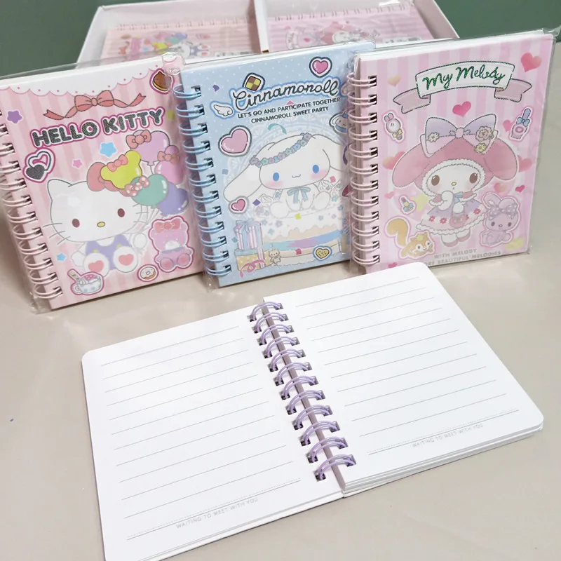 10/20pcs Sanrio Notebook Hello Kitty Kuromi Melody Student Daily Weekly Planners Agenda Notepad Stationery Office School Supplie