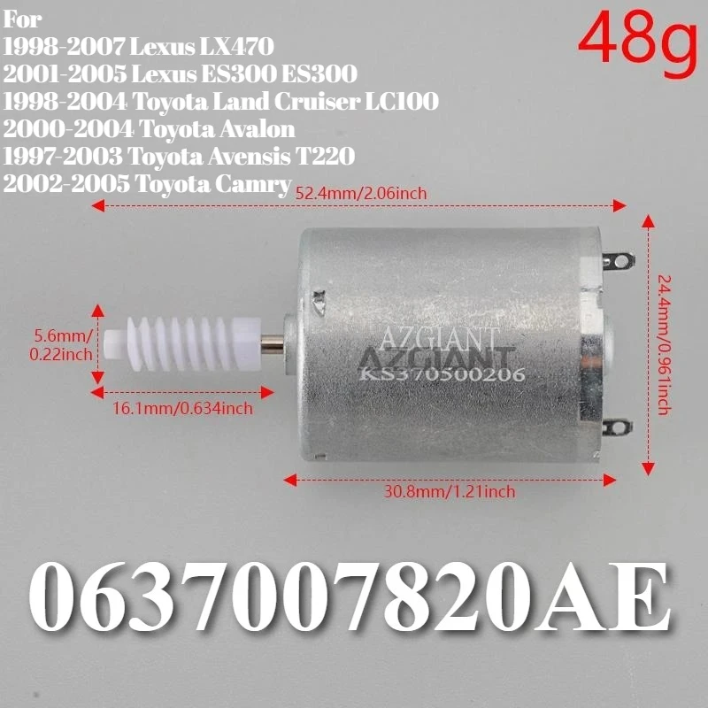 

AE063700-8590 For Lexus LX470 ES300 Toyota Land Cruiser LC100 Avalon Avensis T220 Camry Air Heater Flap Actuator Servo Motor 12V