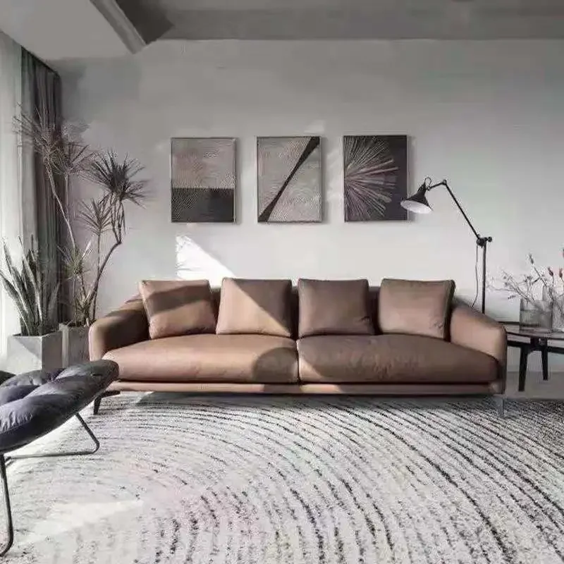 

modern loft style designs sofa metal leg living room furniture sectional leather sofa set