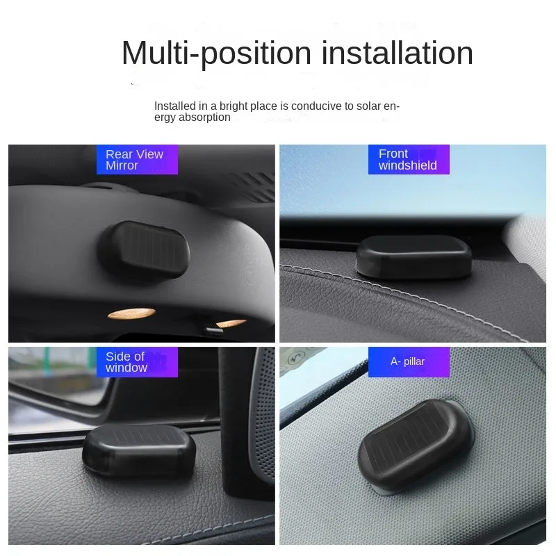 Car solar anti-theft light simulation simulation warning flash alarm decorative light LED in-car induction light automotive acce - Image 5