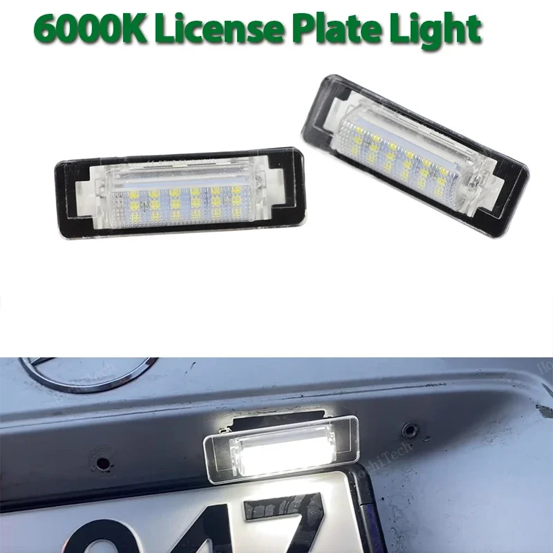 12V Car LED License Number Plate Light Lamp White Light Fit For Mercedes Benz E C Class W210 W202 4D AMG