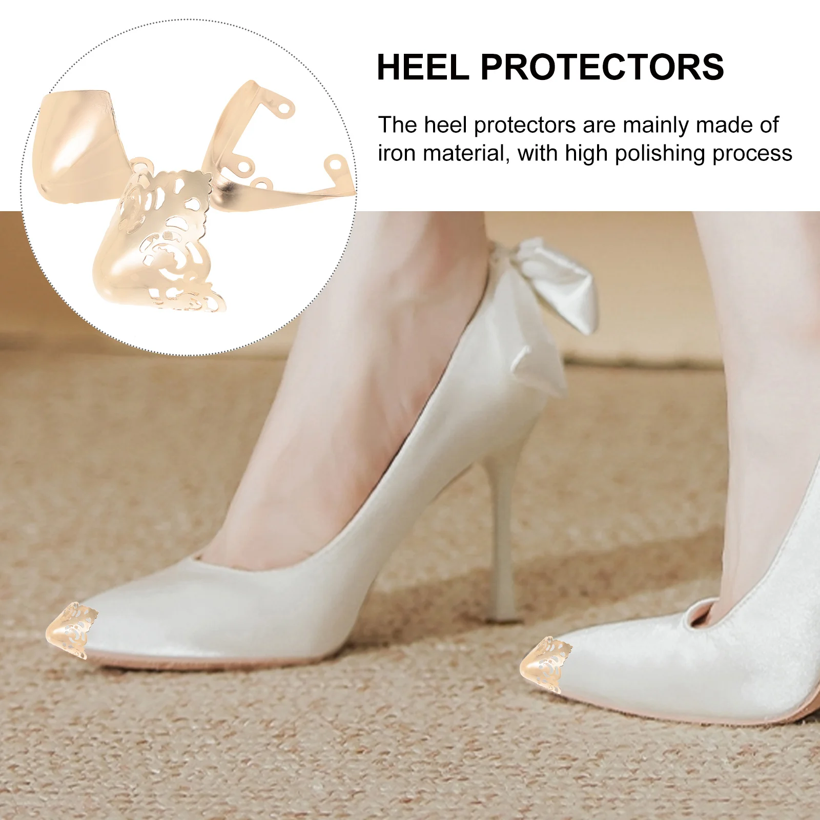 

High Heel Tip Covers Shoe Toe Protectors For Women Replacement Tips Decorative Shoe Accessories Boot Protector