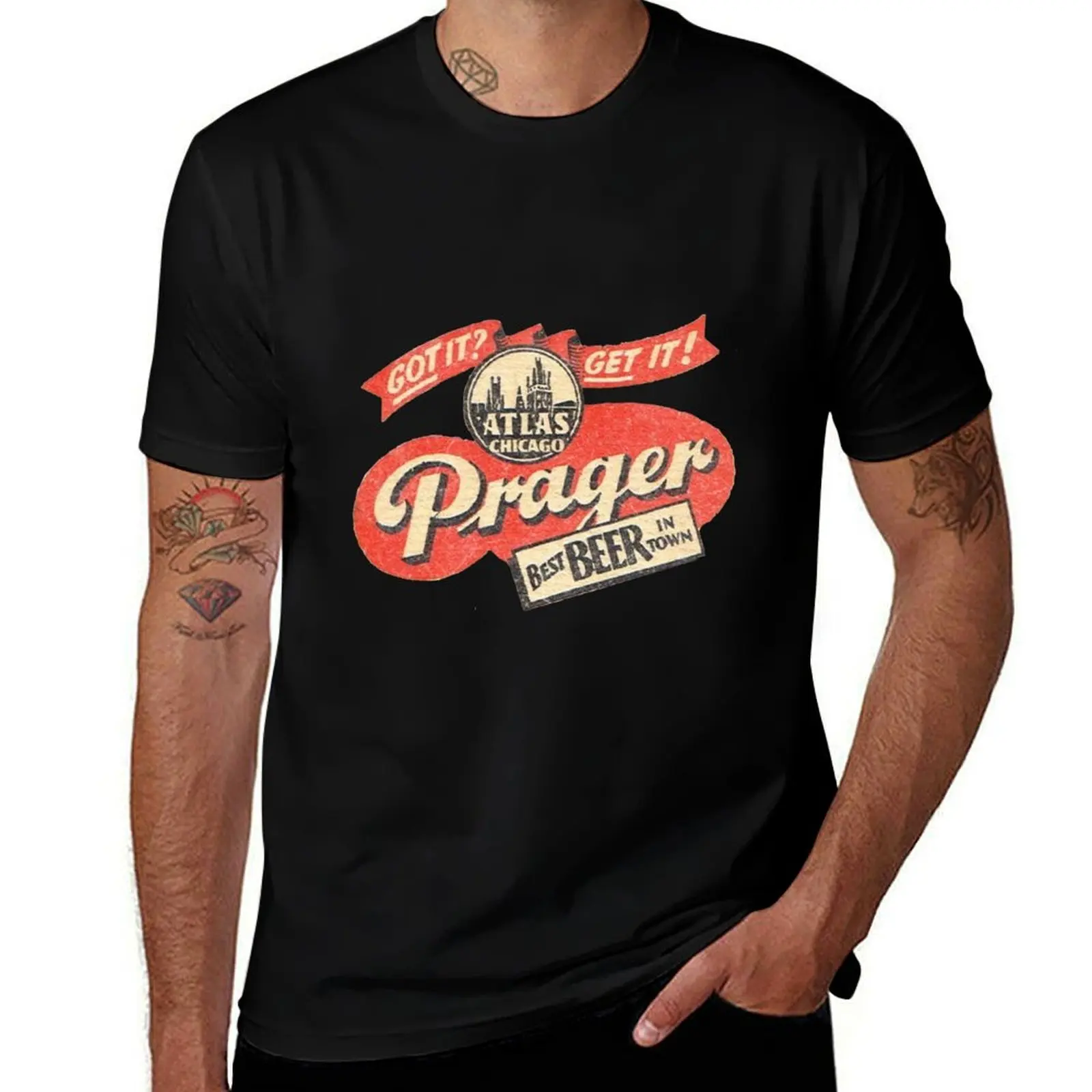 Футболка Prager Beer с легким принтом