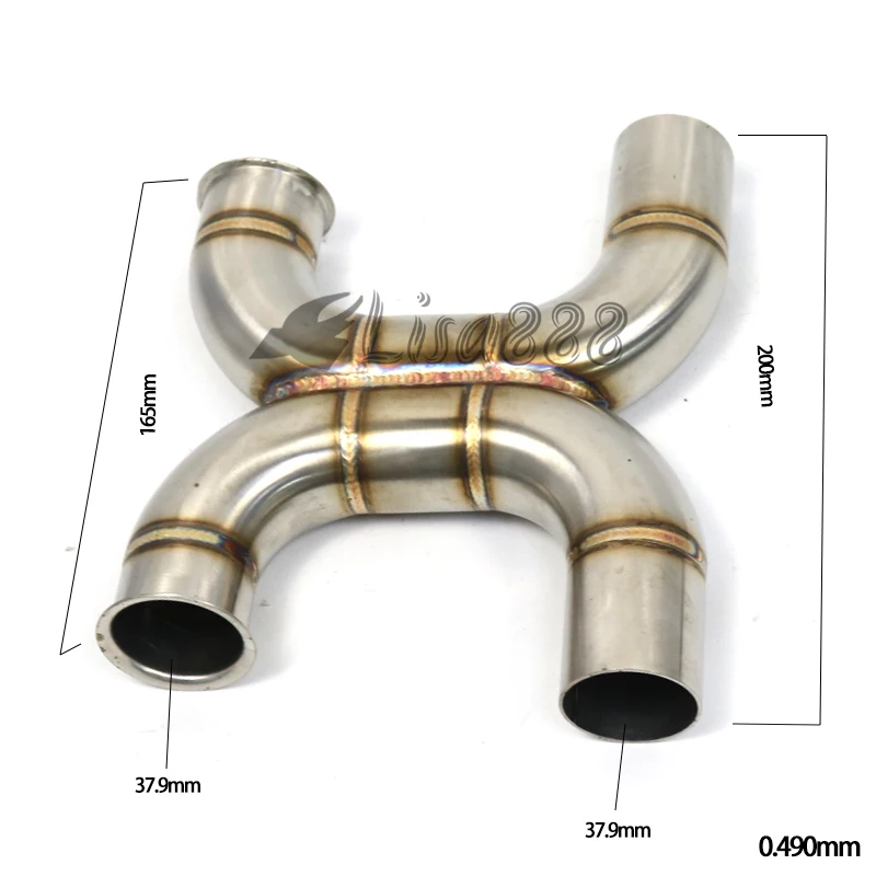 For Triumph Bonnevile T100 T120 Bobber 900 1200  2017 2018 2019 2020 Exhaust Motorcross Middle Pipe Motorcycle Slip on view 2