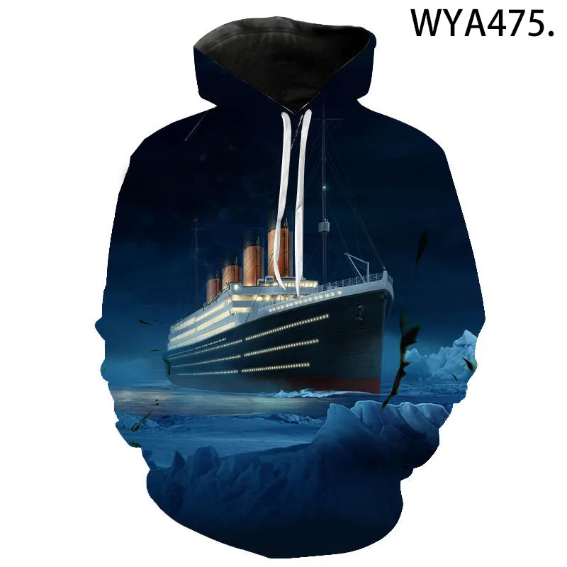 Hoodies Movies Titanic 3D Print Sweatshirts Men Women Neutral Fashion Casual Sweatshirts Boys Girls Oversized Hoodie Tracksuits