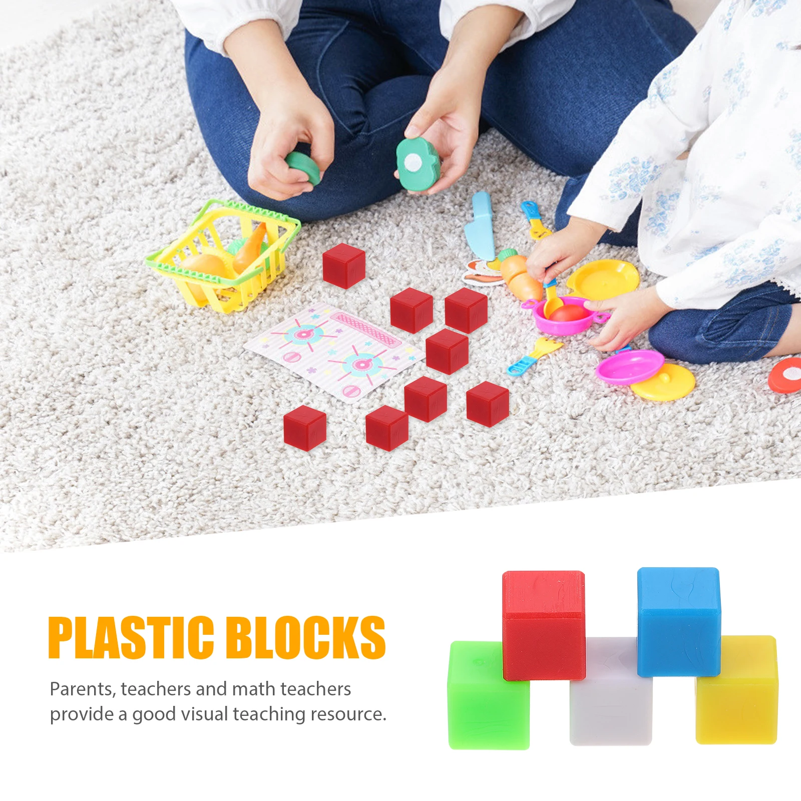 

200 pcs Small Cubes Math Geometry Teaching Aids For Educational Practical Learning Tools Plastic Square