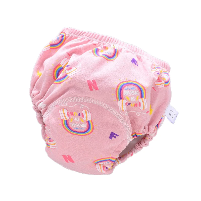 Girls Baby Reusable Washable Diaper Pant Infant Potty Training Cloth Pocket Nappy Panties 6 Layers Cover Wrap Diapers