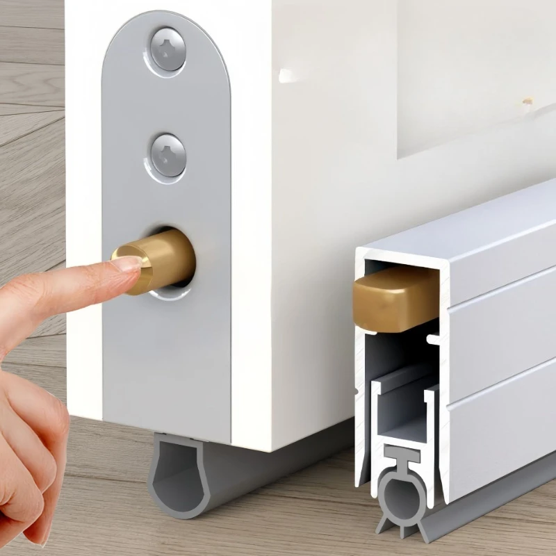 Automatic lifting sealing strip at the bottom of the door, silent, door sound insulation artifact dust strip
