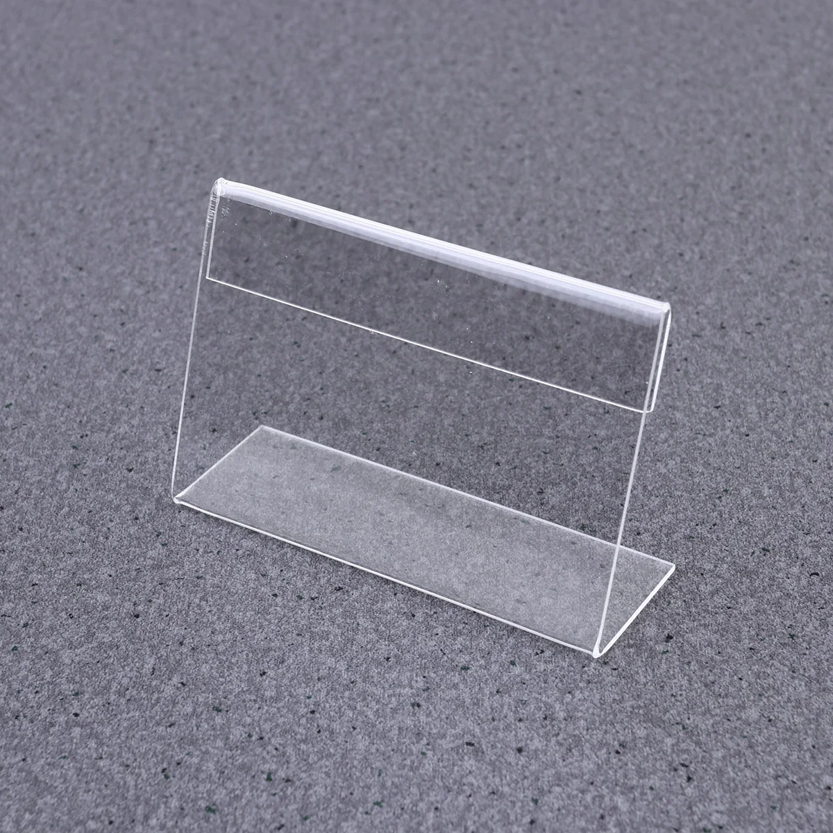 

10Pcs L-Shaped Acrylic Display Stand High Clear Transparent Table Holder for 90x60mm Paper Photo Card Office Retail Exhibition