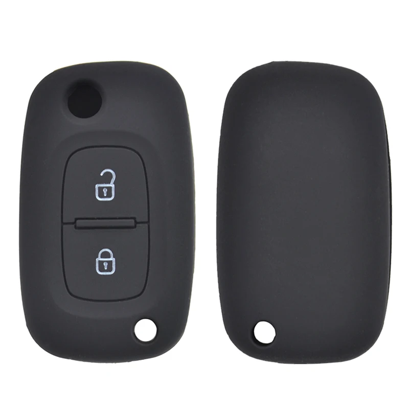 

Silicone Car Key Case For Renault Modus Clio Megane Kangoo 2 Buttons Auto Flip Folding Remote Fob Keyless Holder Cover Protector