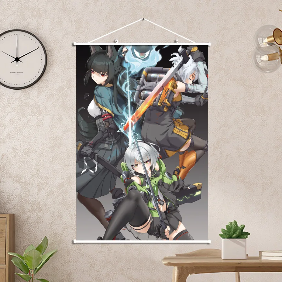 Zenless Zone Zero Hoshimi Miyabi Cartoon Characters Hanging Picture Two-Dimensional Heat Transfer Scroll Style Hanging Paintings