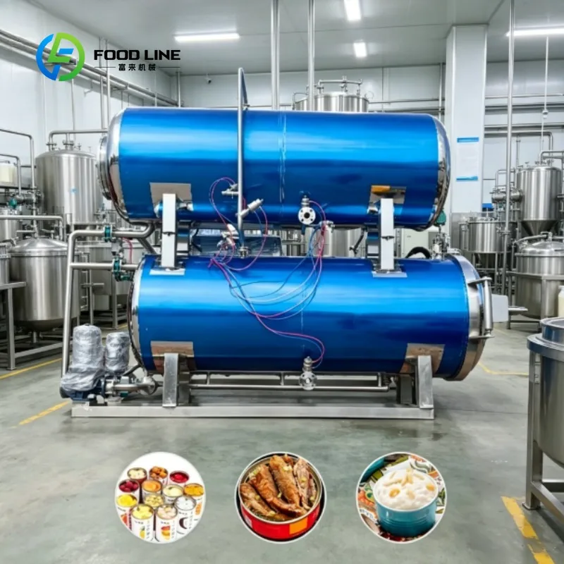 Commercial High Temperature Sterilization Retort System for Packaged Foods,  Continuous Operation Capability