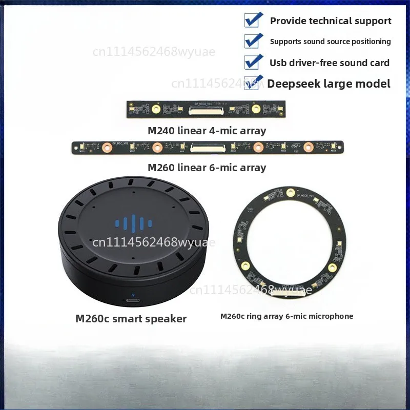 6-Mic Microphone Array Voice Board Sound Source Localization Smart Interaction  M260C