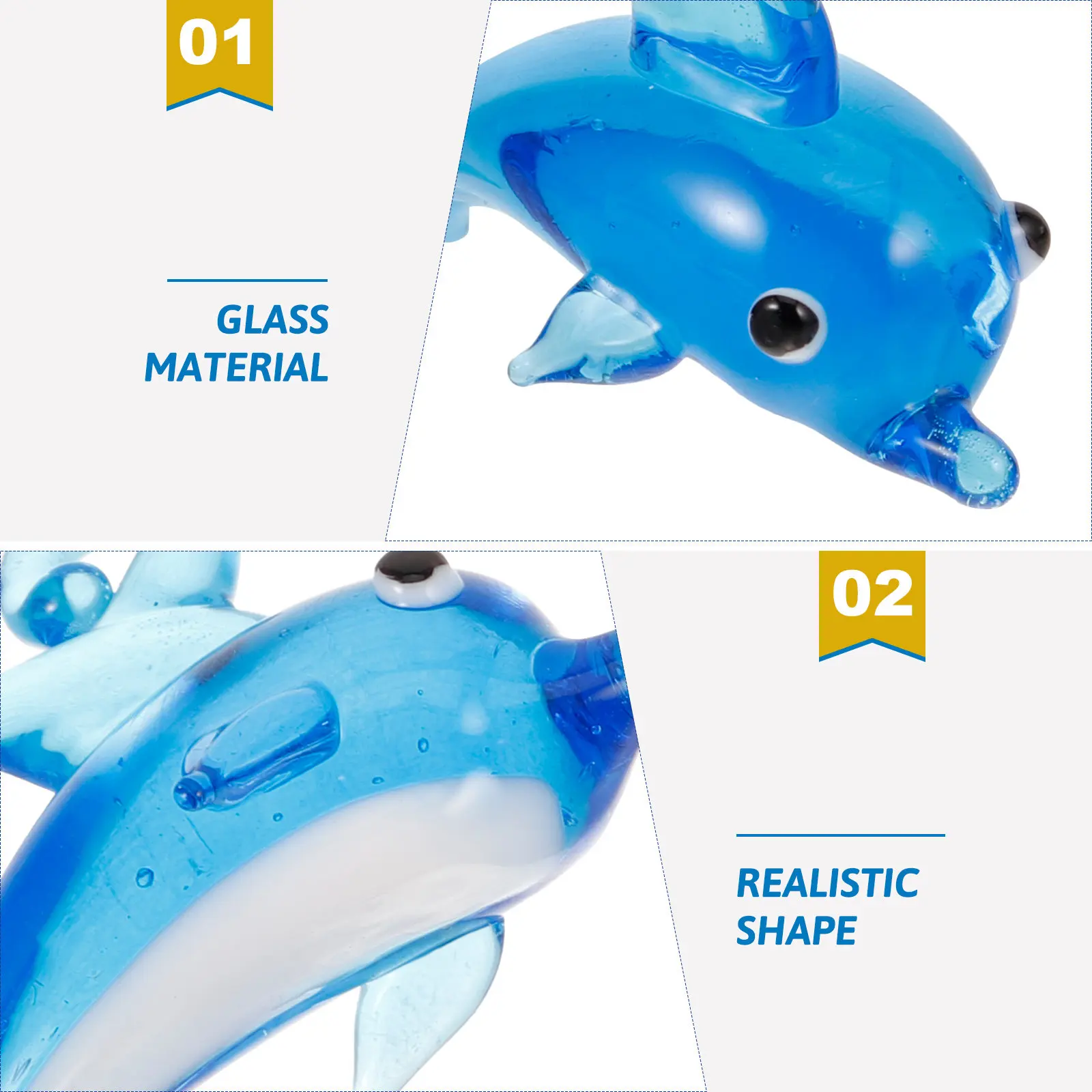 Floating Glass Fish Aquarium Decoration Realistic Shape Sturdy PVC Safe for Fish Tank Layout Marine Animal Ornament Floating