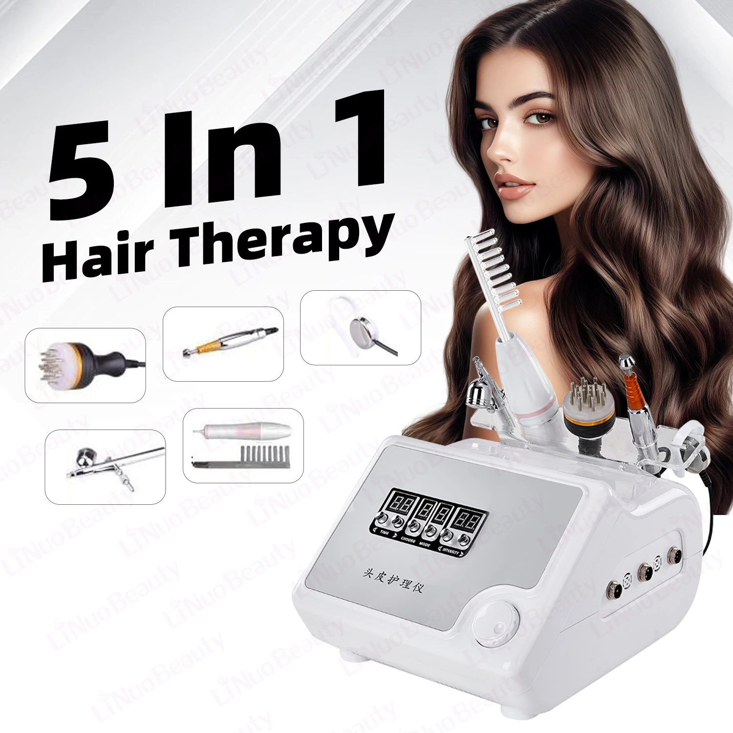 Hot Sale 5 in 1 Anti Hair Loss Device Promote Hair Regrowth Scalp Massage Scalp Moisturizing Hair Therapy Beauty Salon Equipment