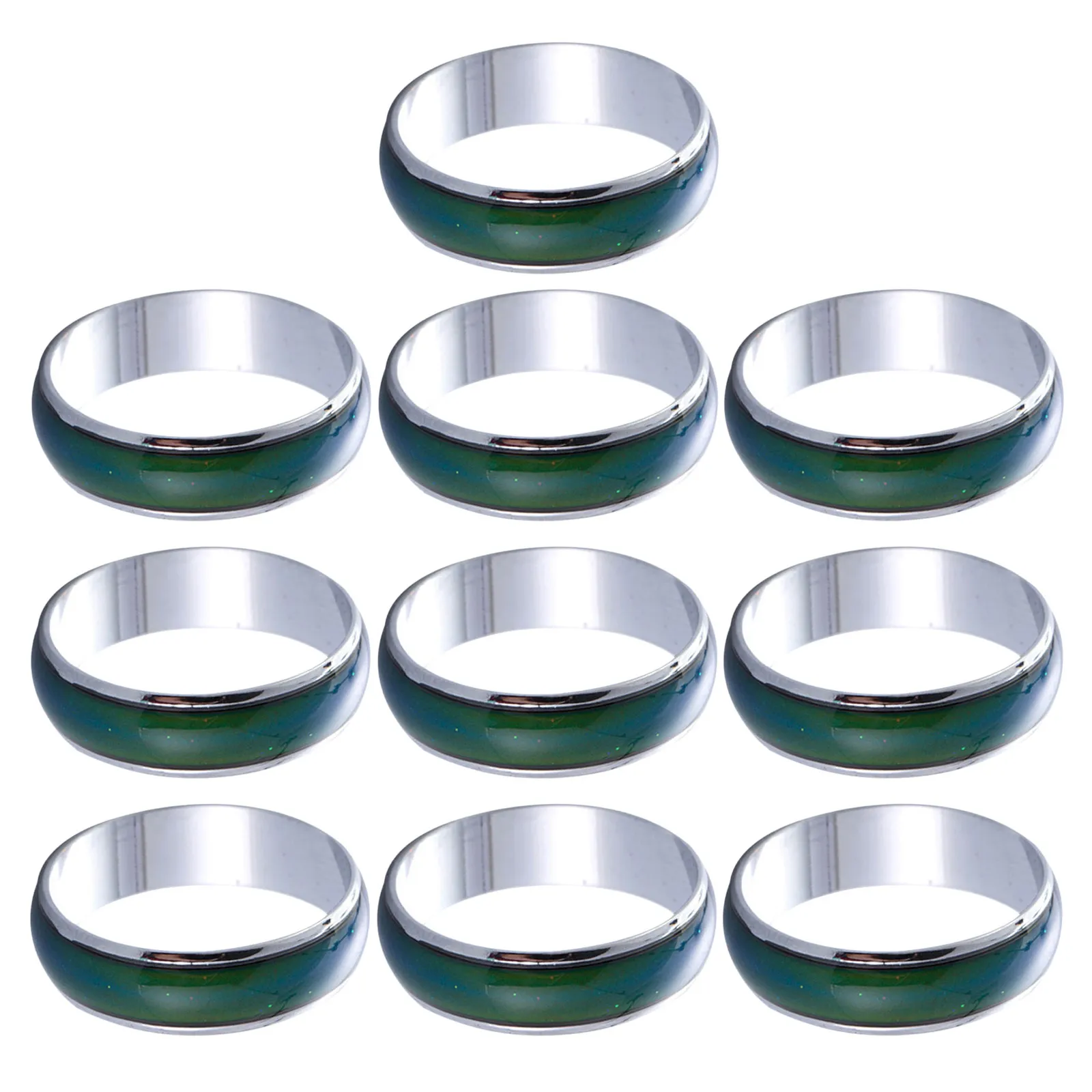 10Pcs Mood Rings Color Changing for Birthday Party Favor Costume Props Rings Temperature Sensitive Finger