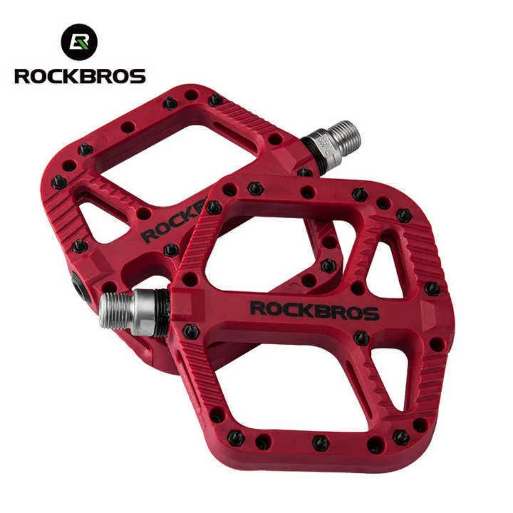 ROCKBROS Ultralight Seal Bearings Bicycle Bike Pedals Cycling Nylon Road bmx Mtb Pedals Flat Platform Bicycle Parts Accessories