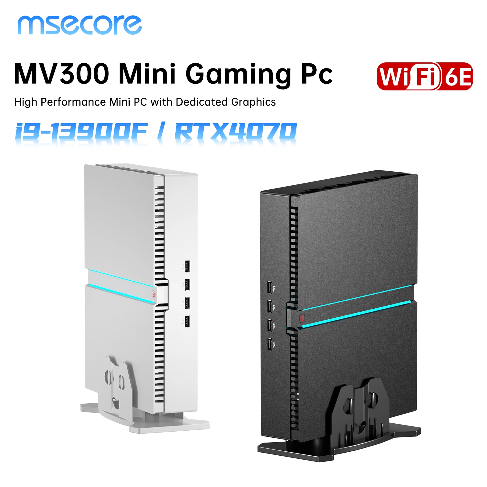 MSECORE MV300 Intel Core I7/I9 RTX4070 12G専用グラフィックスカード搭載 ゲーミングミニPC オフィスデスクトップパソコン DDR5 NVME4.0 WiFi6E BT5.3 HD 8K対応