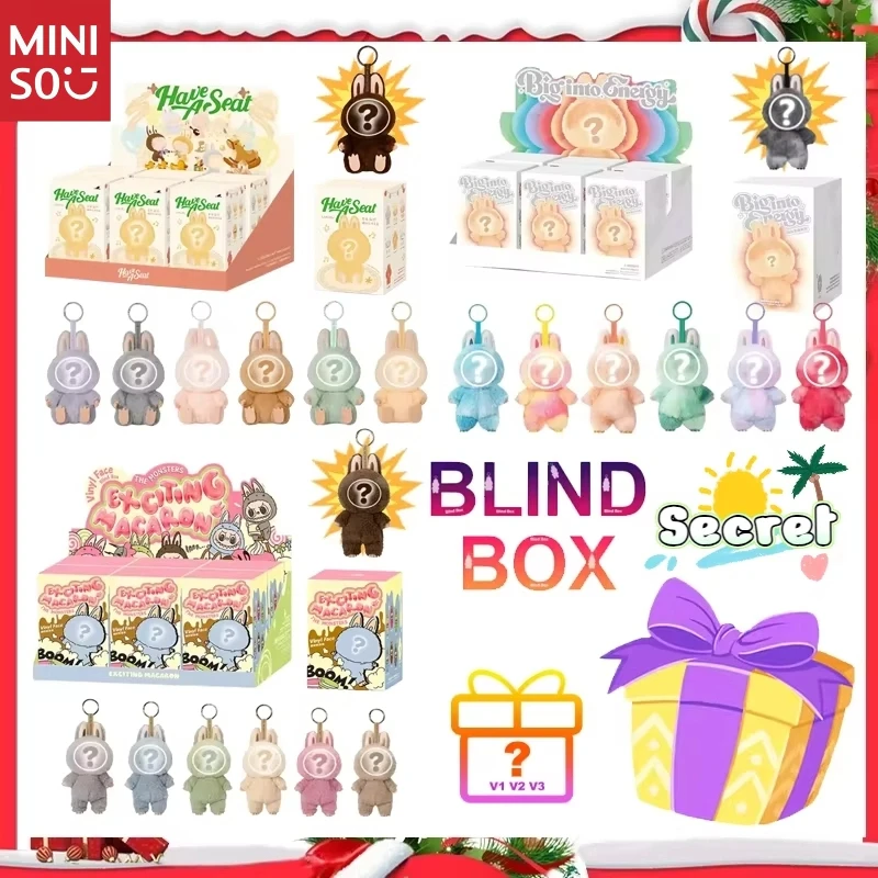 

MINISO Blind Box Monster V3 V2 V1 Collect Handmade Have A Seat Vinyl Face Doll Pendant Service Specify Style Toy Gift 2025 New