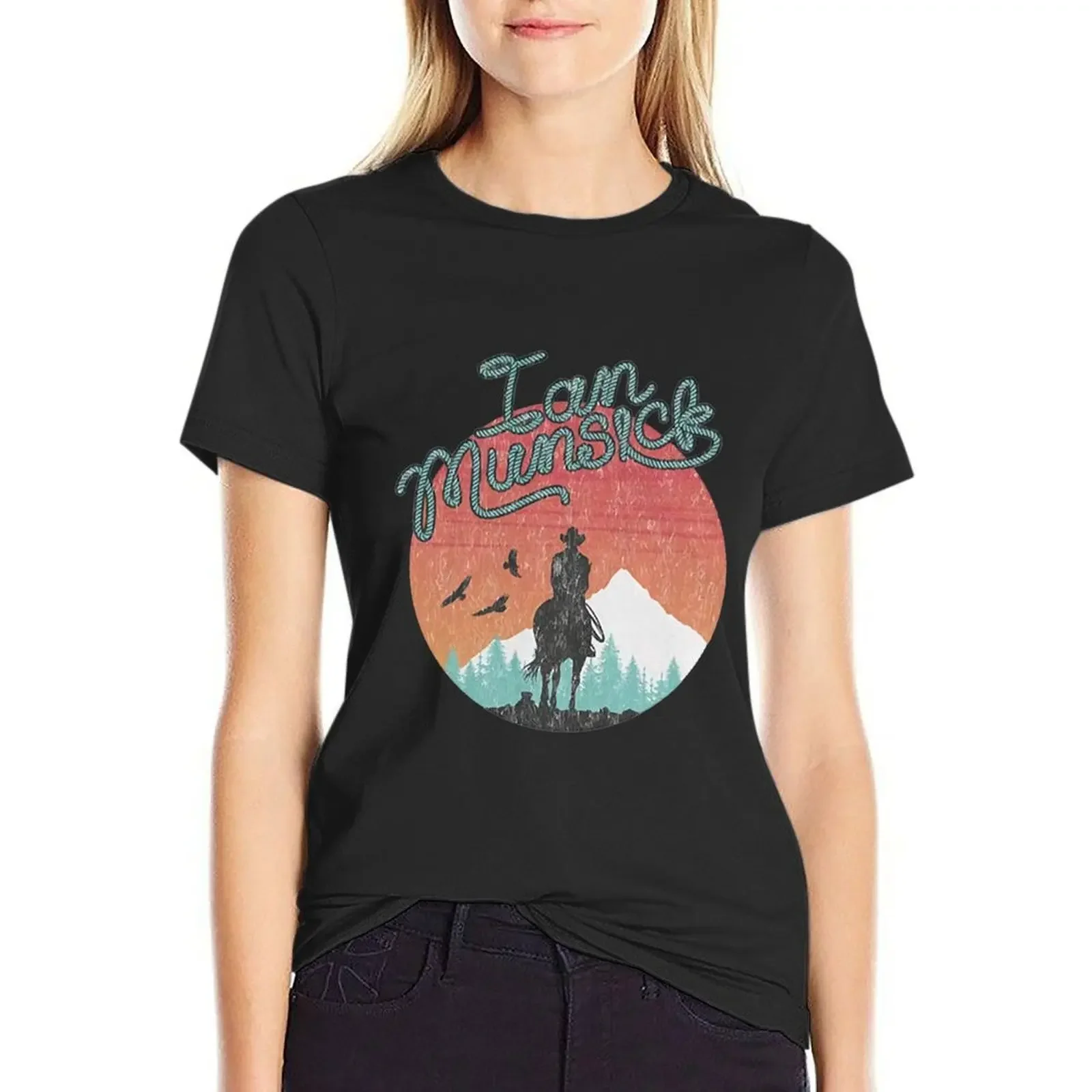 

Ian munsick m erch Sunset Ride T-Shirt shirts graphic tees kawaii clothes cute tops t-shirt dress for Women plus size
