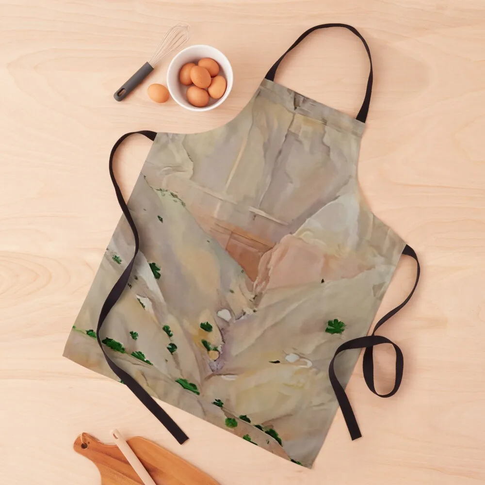 

Georgia O'Keeffe - Cliffs Beyond Abiquiu, Dry Waterfall Apron manicurist carpenter Home Utensils Barista Apron