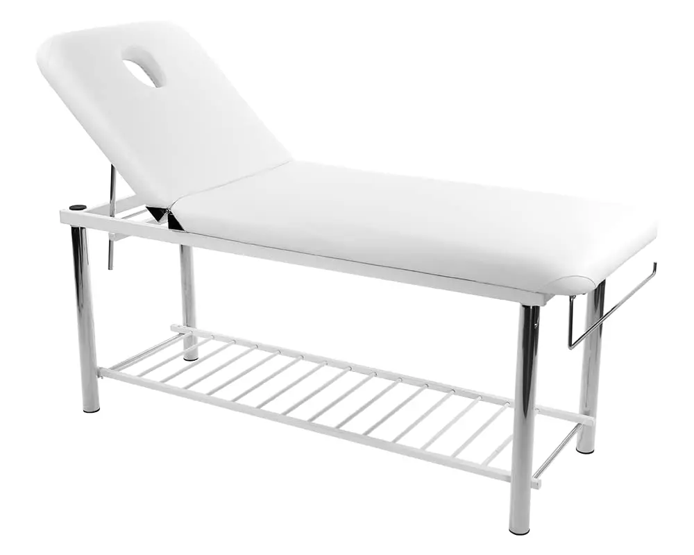 

White Metal Frame Smart Massage Facial Bed 600lbs Heavy Duty, Customized