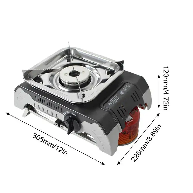 Imagem -06 - Camping Fogão a Gás com Suporte Portátil Cassette Fogão Exterior Camp Burner Água Fervida Piquenique Acessório 2.9kw