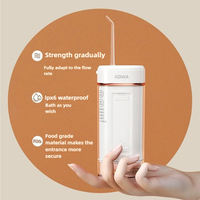 KONKA Oral Irrigator Dental Water Jet Oral Irrigator 4 Cleaning Modes Waterproof Rechargeable Irrigator Dental Teeth Cleaner