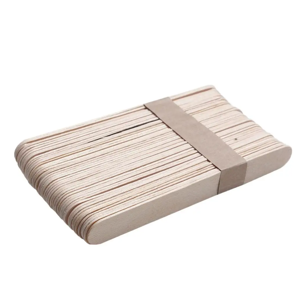 Large Wood Plastic Wax Spatulas Pack Hair Removal Waxing Sticks Waxing Supplies for Salon Spa Face and Body