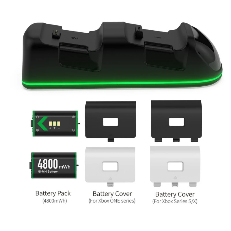 Double Charging Dock Twin Battery charges Stand Intelligent Fast Charging Station Simple Operate for  Controllers