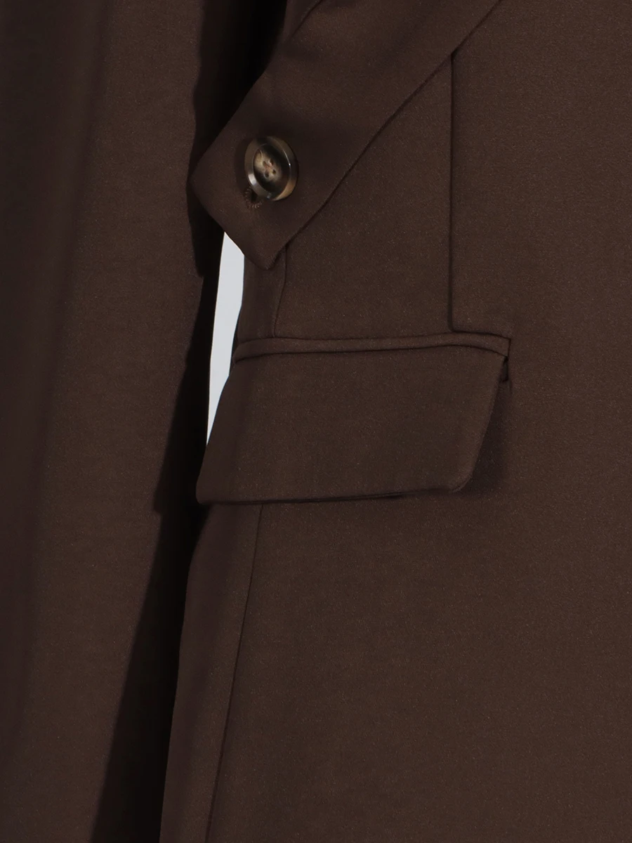 VGH Asymmetrical Hollow Out Chic Blazer For Women Lapel Long Sleeve Patchwork Button Slimming Jackets Female Fashion Style New