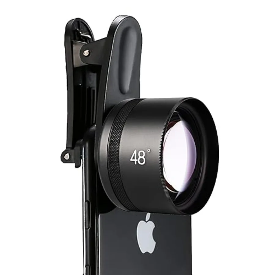 

Kase 3X Phone Telephoto Lens III for iPhone 16 15 14 13 12 11 8 X XR S Android 17mm Thread Mount Metal Body with Enhanced Zoom
