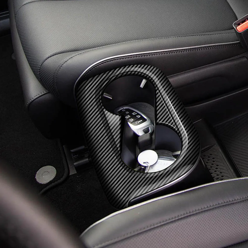 

Carbon Fiber Black High Quality Central Control ABS Black Holder Cover New ABS Carbon Fiber For Hyundai High Quality