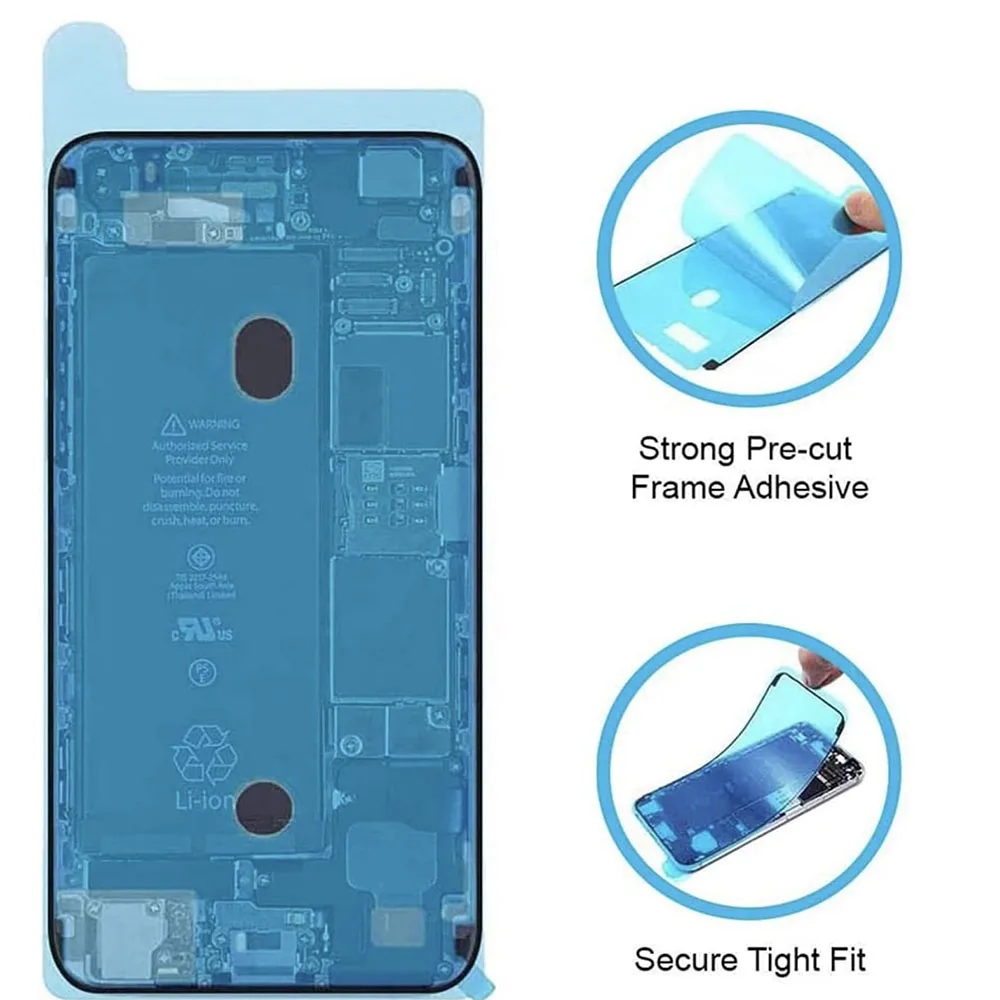 2pcs Adhesive Waterproof Tape Stickers Glue for iPhone 12 13 Mini 14 15 Plus Pro Max  Tape Strips With Tool And Cleaning Kit