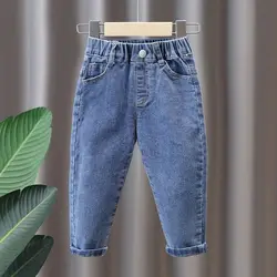 Kids Boys' Jeans Spring and Autumn Trousers Children's Stretch Slimming Pants Baby Casual Pants