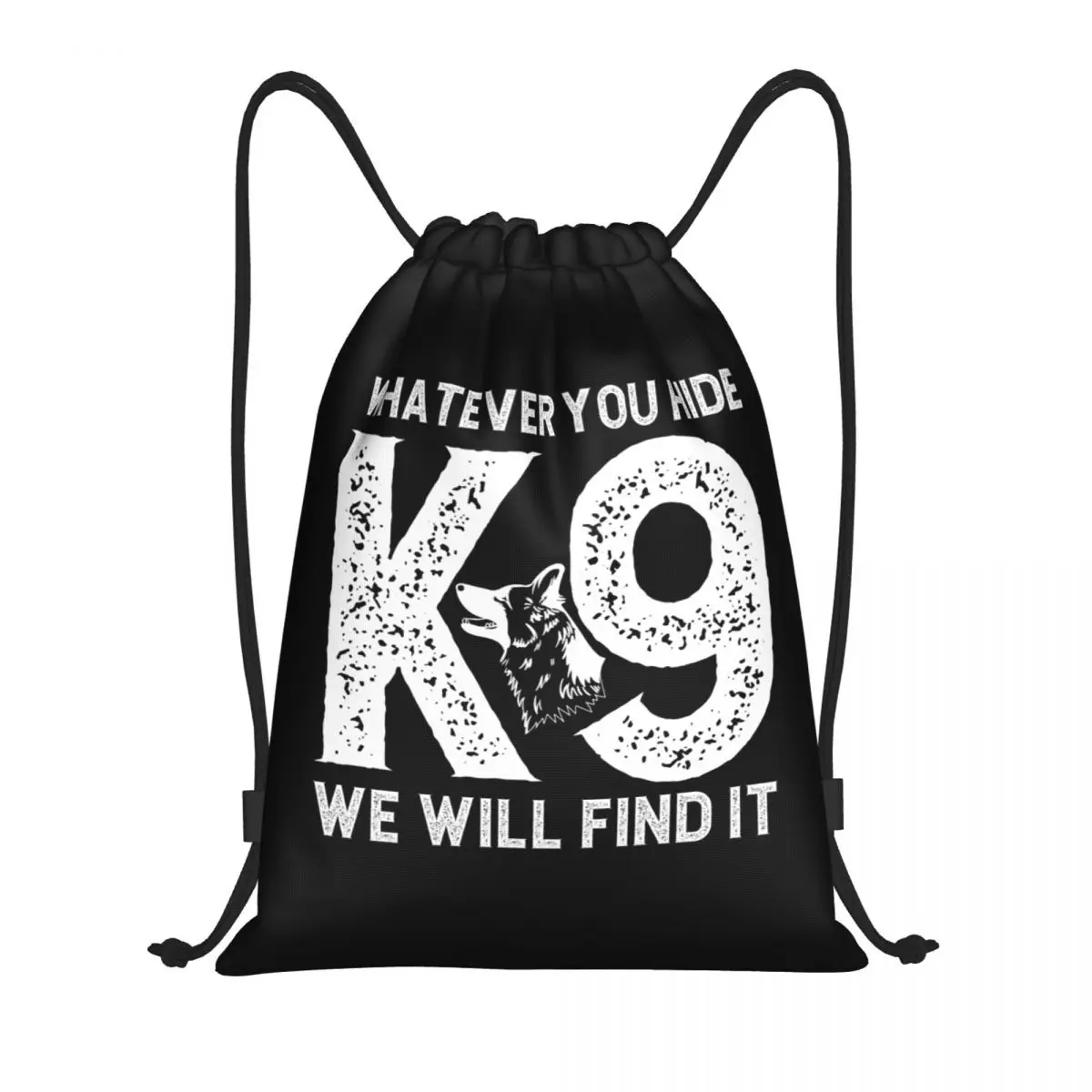 K9 Manga Drawstring Bags Men Women Foldable Gym Sports Sackpack Shopping Backpacks