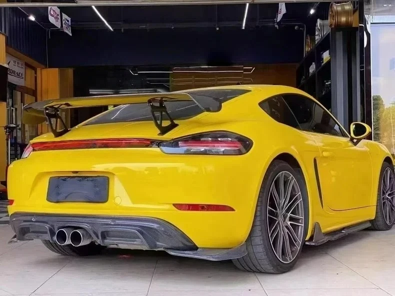 

High-Quality FORPorsche Cayman 981 718 987 Rear Spoiler Carbon Fiber