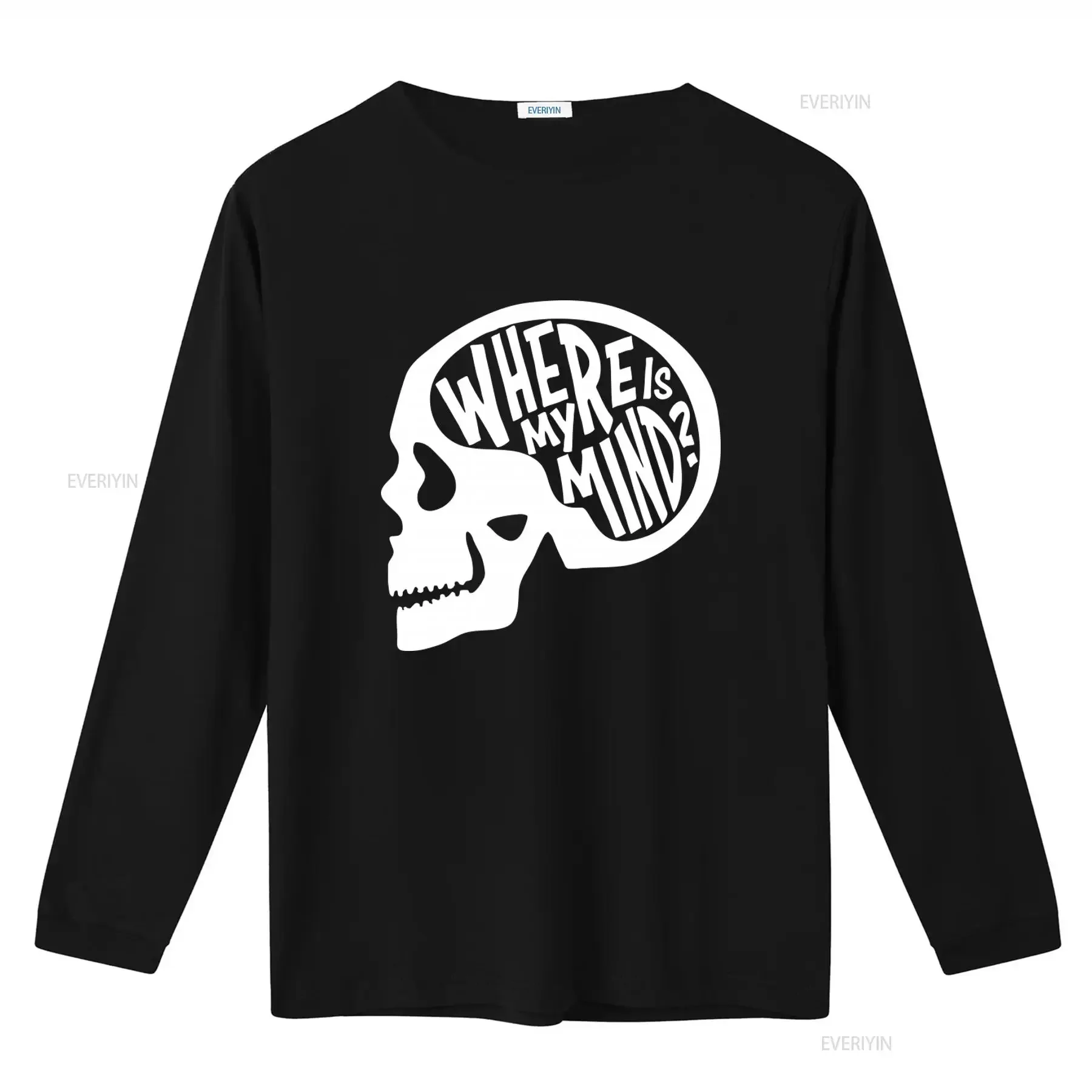 Where Is My Mind Skull Print T Shirt 90s Cult Classic Film Novelty Fun for Insomnia Capitalism Fans vintage Washed Stylish