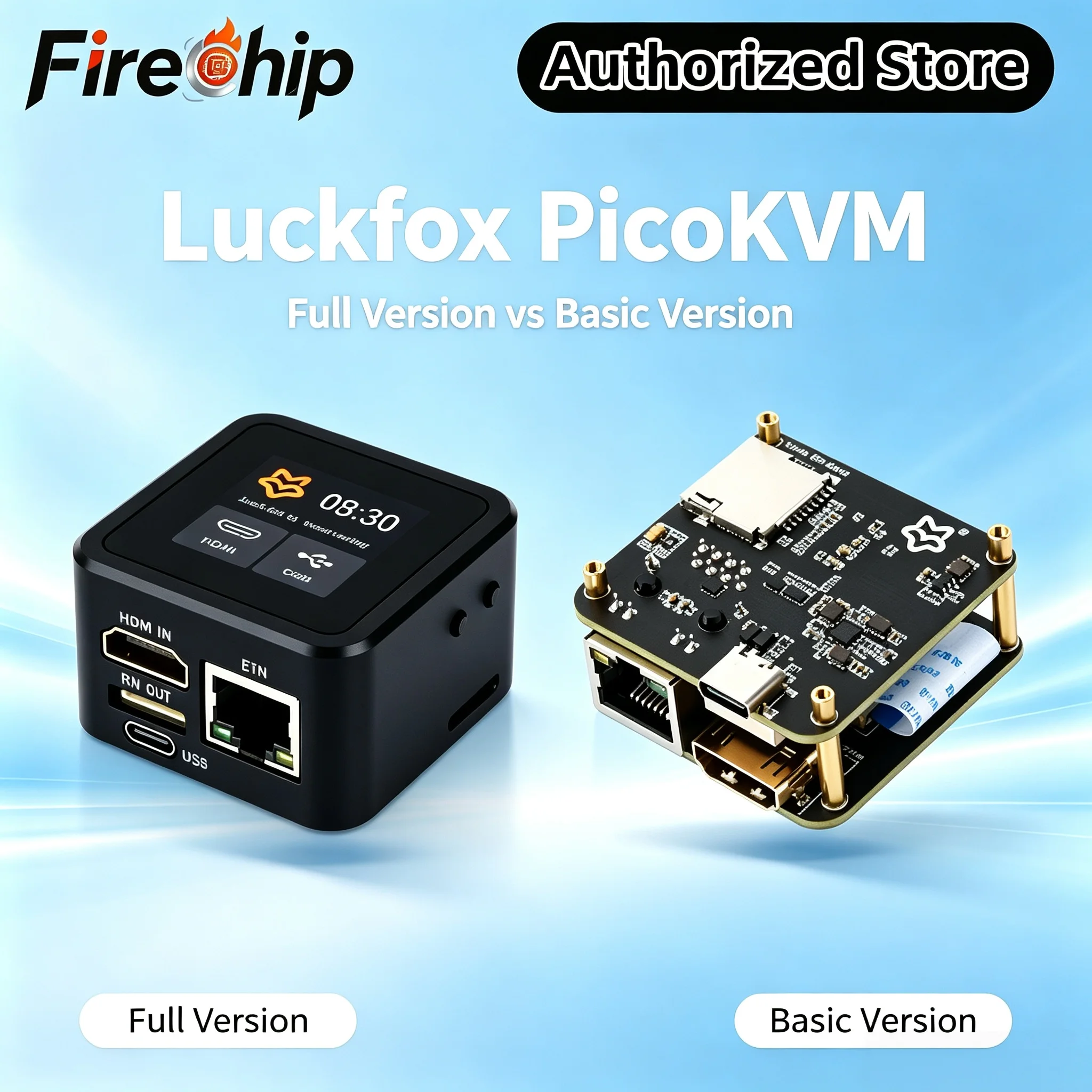 FireChip Luckfox Full/Basic PicoKVM Remote Management Tool, Support 1.54