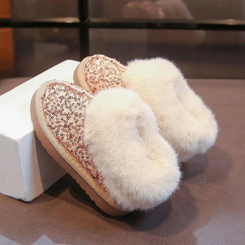 Botas de nieve de moda para niños, botas gruesas de cuero genuino para niños, botas de fondo suave de felpa cálidas para niñas, botas de esquí de invierno para bebé 2026