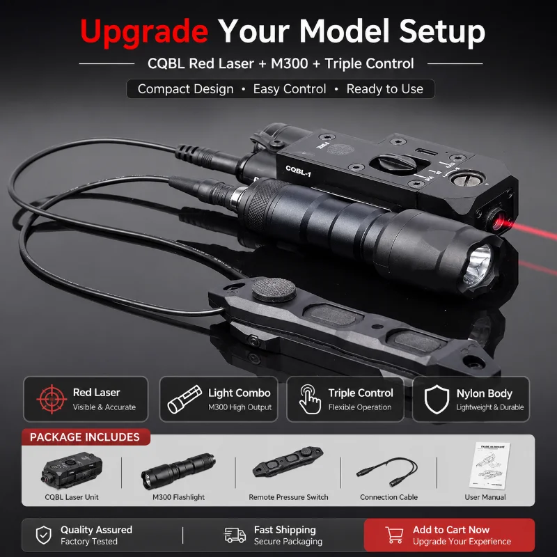 Stable Beam CQBL Positioning Sight Controllable Red Light Nylon Under Mount Hobby Model Toy Supply
