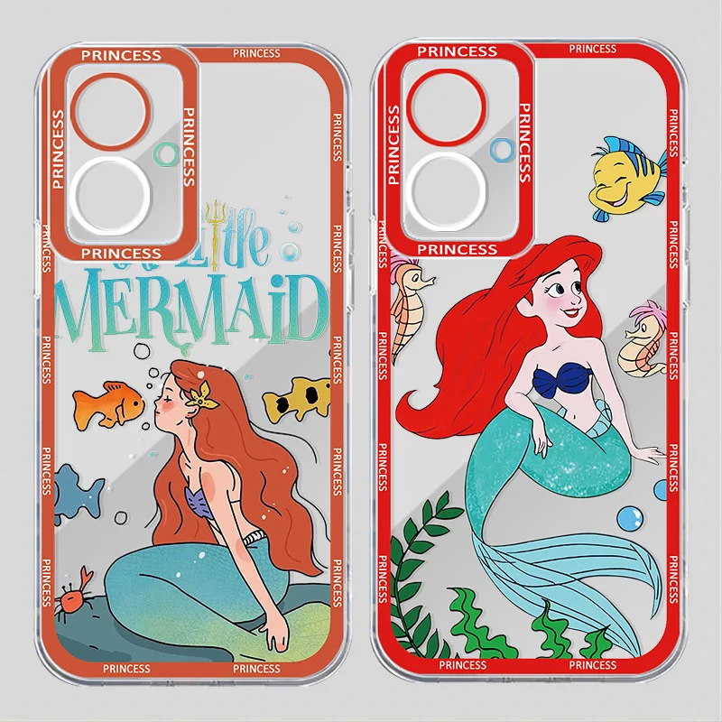 The Little Mermaid Angel Eye Phone Case For OPPO A 55 54 53 52 38 36 35 33 32 31 16 15 9 8 7 5 S E K 2019 2020 2021 Funda Soft image 2
