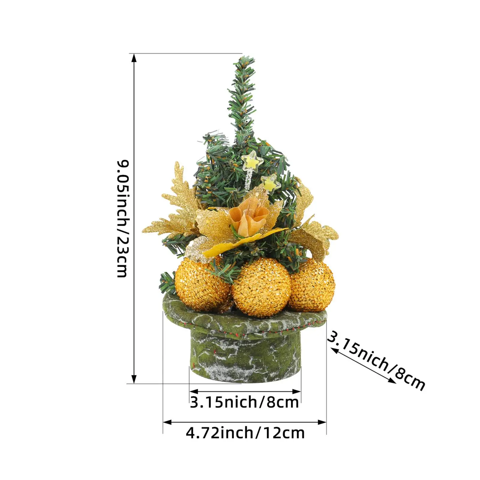Artificial Tabletop Christmas Tree Bedroom Fireplace Holiday Mini Xmas Tree