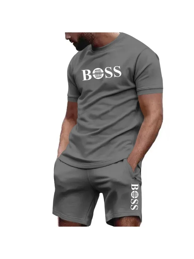 Herensportkledingset, korte mouwen, t-shirt en broek, hardloop- en fitnesskleding, zomer 2026, grote korting - afbeelding 2