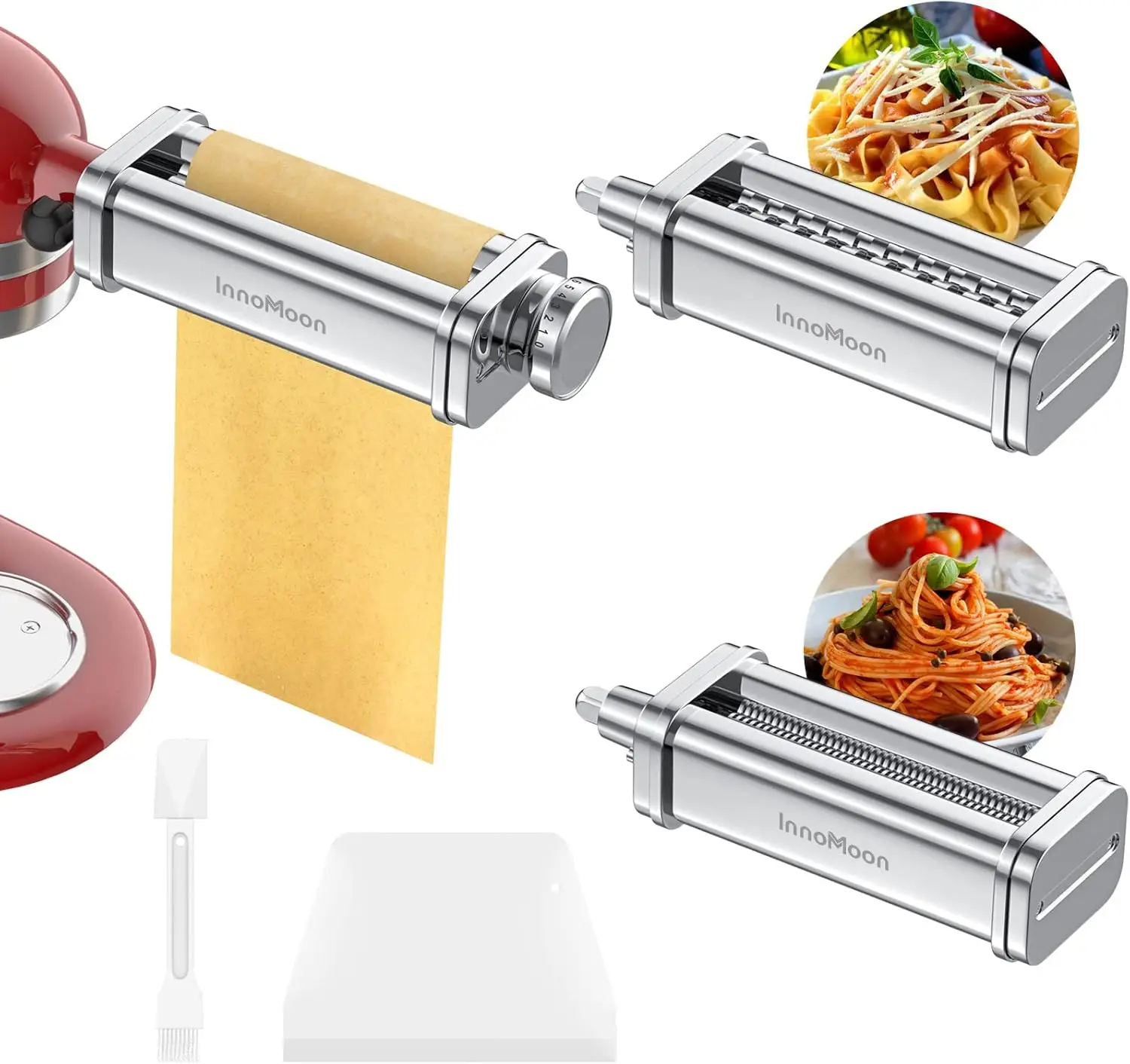 

Pasta Maker Attachment for KitchenAid Stand Mixers Stainless Steel for Kitchen aid Pasta Attachment Includes Pasta Sheet
