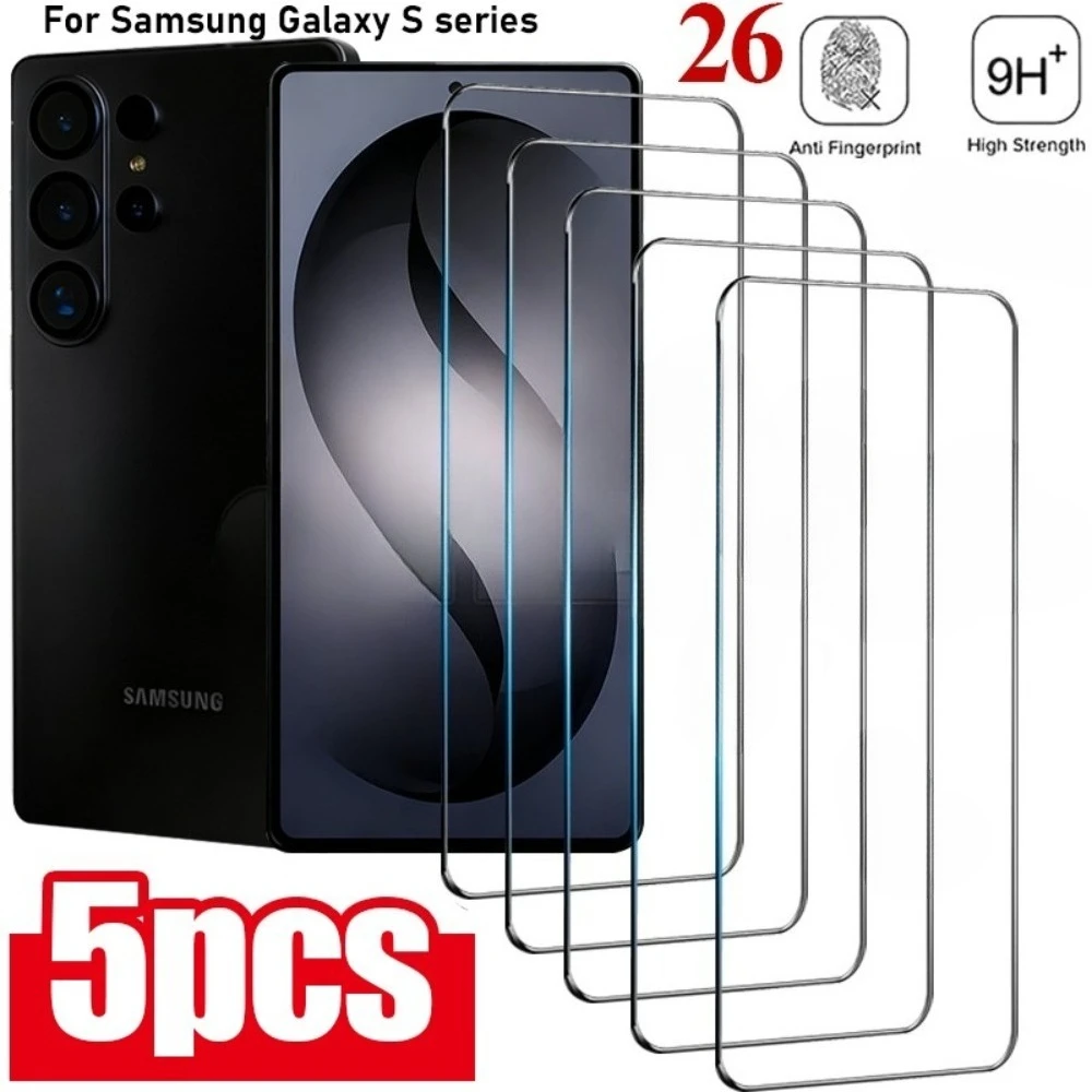 

5 шт. ультрапрозрачных защитных пленок для экрана Samsung Galaxy S26 S25 S24 Ultra S23 S22 S21 Plus S24 S25 FE, закаленное стекло с защитой от царапин