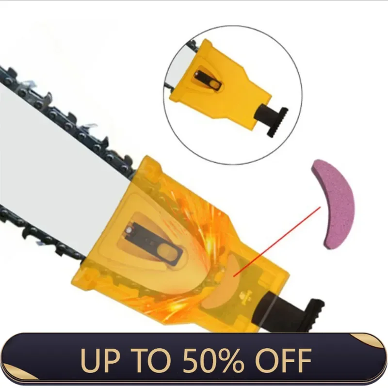 Chainsaw Teeth Sharpener Portable Sharpen Chain Saw Bar-Mount Fast Chainsaw Grinding Tools Woodworking Manual Tool Accessories