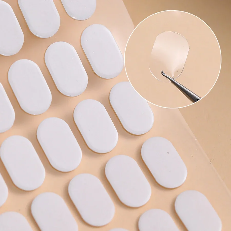 100 Stück doppelseitiges Gelee-Klebeband für Nagelkunst, tragbare Pressnägel, Übungsbasis, Befestigung von No-Trace-Karten