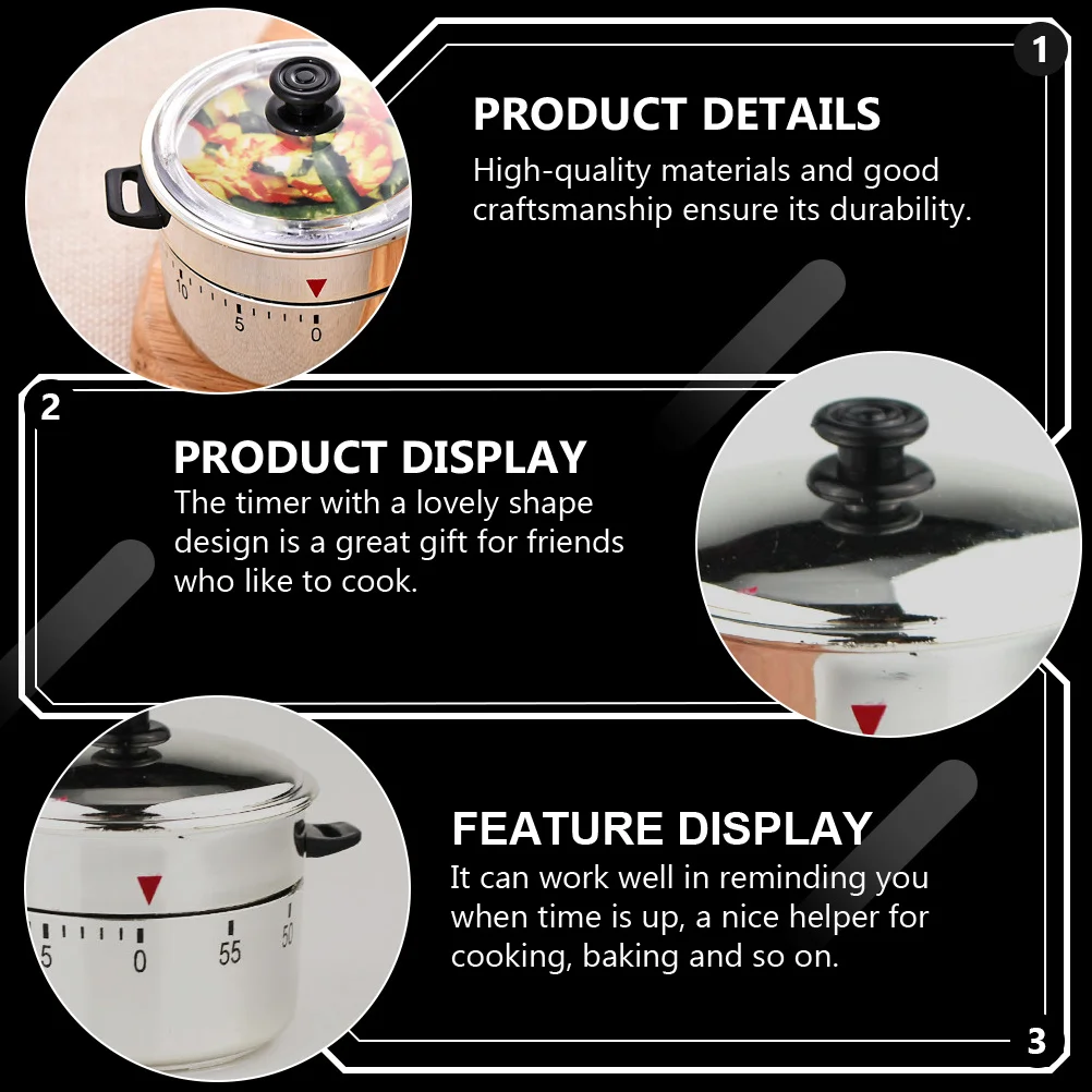 Creative Mechanical Kitchen 60 Minute Baking Tool Loud Alarm Cooking Portable Countdown Timer Energy Saving Timer For