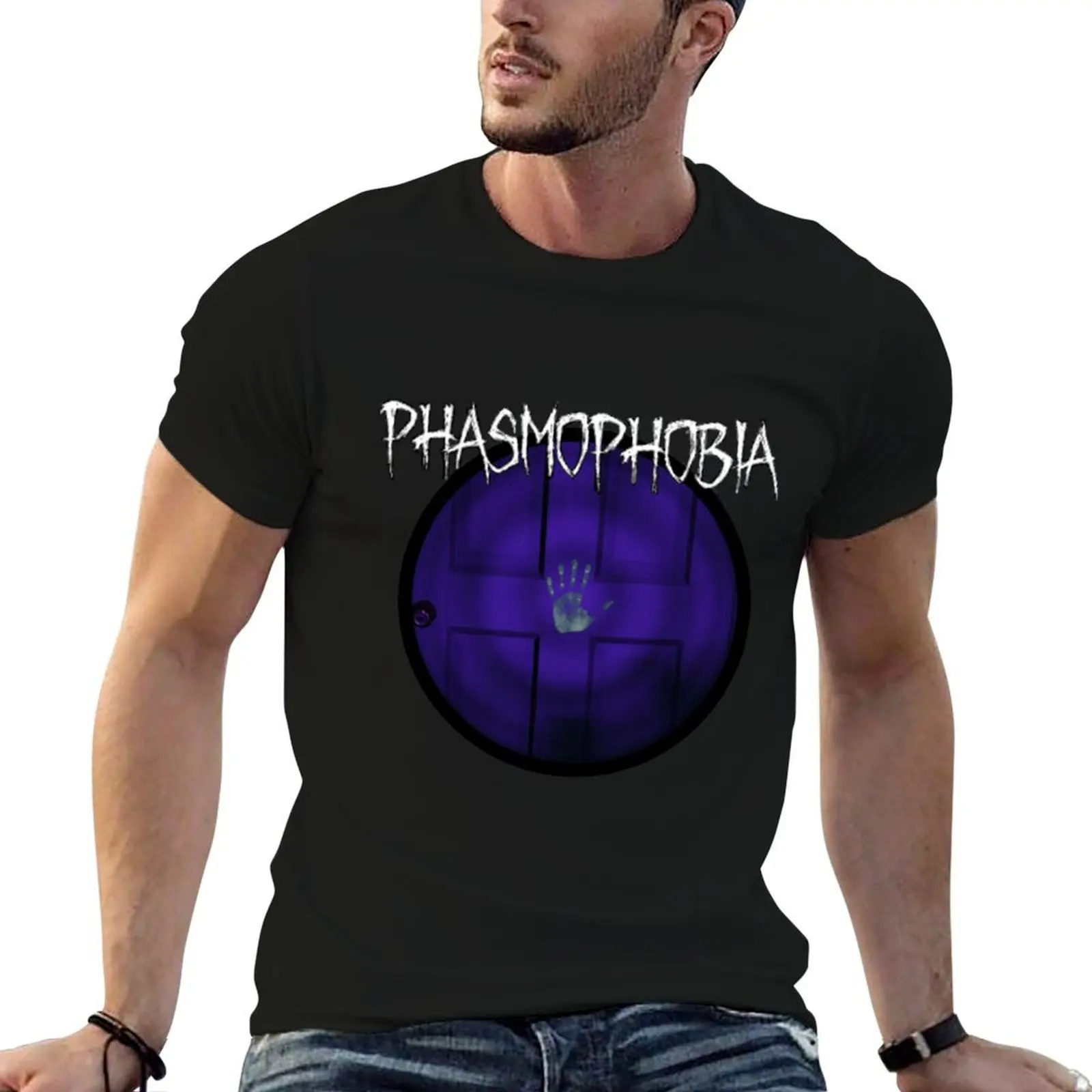 

t cotton Fingerprints Phasmophobia man shirts designer T-Shirt soft shirts for t